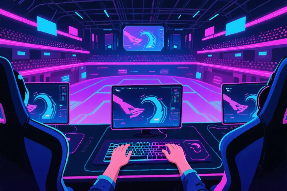 LCK 2026 赛季 电竞舞台视觉插画